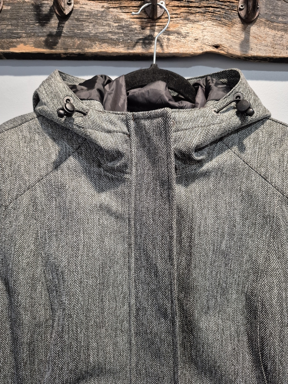 Gotcha Glacier Women’s Hooded Mid-Length Coat - Gray Down Feathers Size Medium - Picture 4 of 16